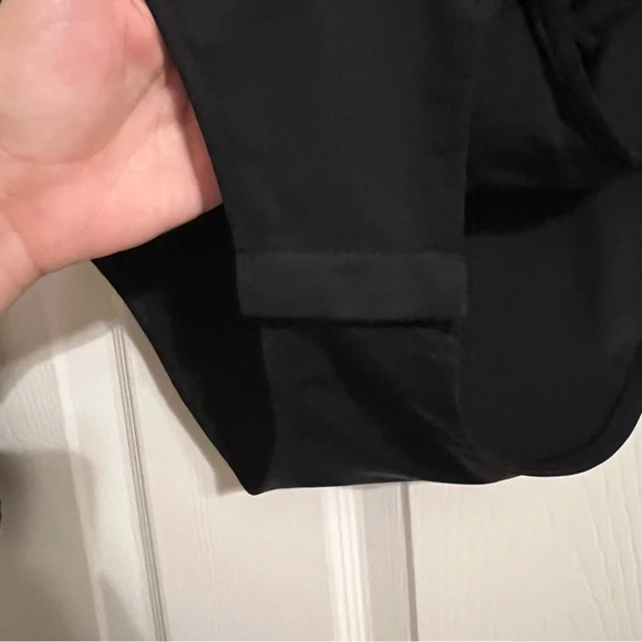 NWT Milly silk bodysuit long sleeve wrap top black - Picture 7 of 9